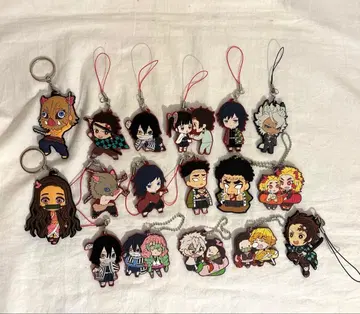 귀멸의 칼날 러버 키링 볼체인 스트랩 묶음 판매