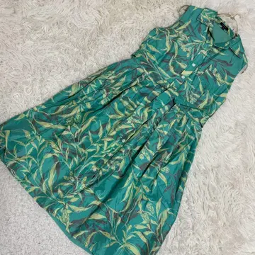 TOCCA 올 패턴 셔츠 원피스 그린 0 상쾌한 세련된 화려한 고급