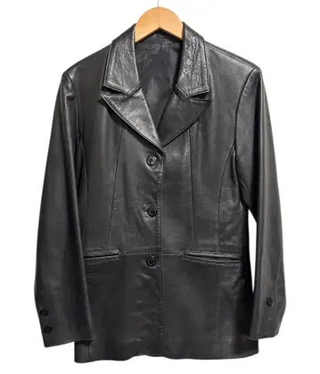 스페인산 Prieto Barcelona 가죽 테일러드 자켓 블랙