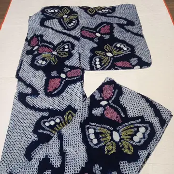 아리마츠 시보리 유카타 면 100% 나비