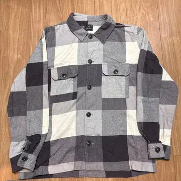 Paul Smith XL 긴팔 플란넬 셔츠 그레이 계열 체크
