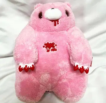 장난꾸러기 곰 그루미 피 묻은 봉제 인형 핑크 척스GP 새상품 택