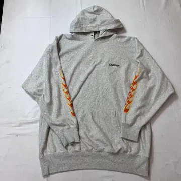 챌린저 프레임 프린트 후드티 그레이 XL