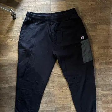 Champion 블랙 조거 팬츠 XL
