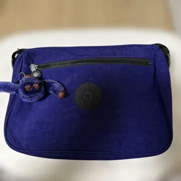 Kipling 보라색 파우치 고릴라 키링 포함 30cm