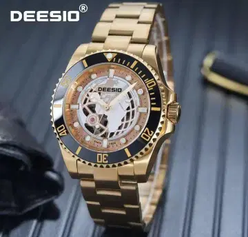 DEESIO 스켈레톤 골드 손목시계