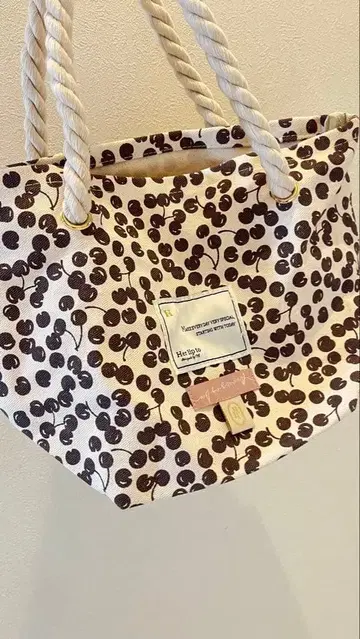 Herlipto Cherry Tote Bag 체리 토트 에스프레소