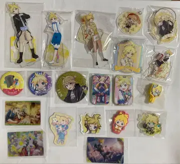 카가미네 렌 아크릴 키링 캔뱃지 아크릴 스탠드 카드 세트