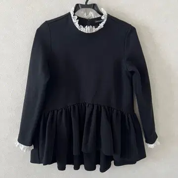 트루 바이 마리코 오이카와 레이스 페플럼 블랙