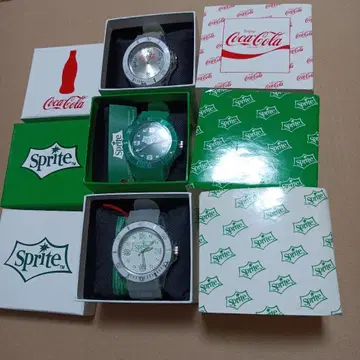 코카콜라 스프라이트 손목시계 미사용품 3개 세트