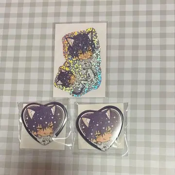 앙스타 사자나미 쥰 난자타운 캔뱃지 스티커