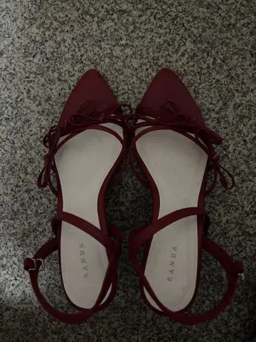 RANDA 미니 리본 내로우 스트랩 샌들 란다