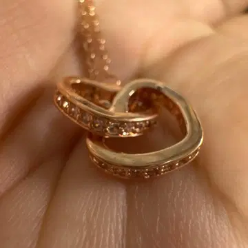 오픈 하트 지르코니아 목걸이