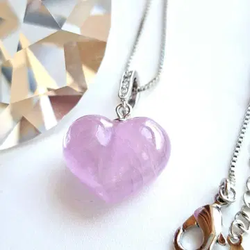 쿤차이트 복숭아 하트 펜던트 S925 클릭커