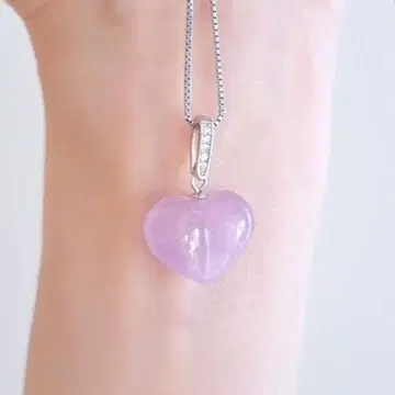 쿤차이트 복숭아 하트 펜던트 S925 클릭커