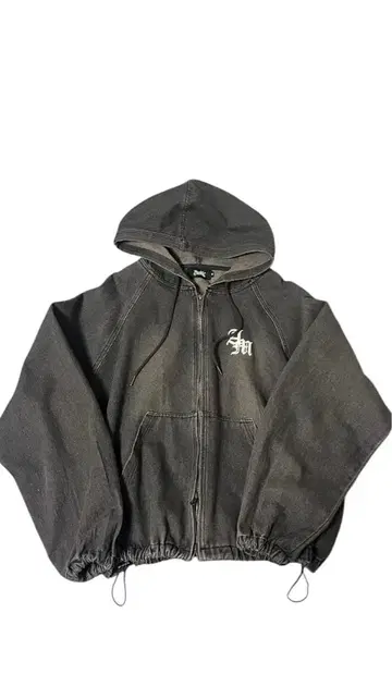 atmark 더블 지퍼 후디 M 스트릿 데님