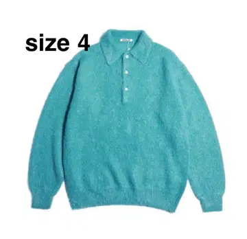 BRUSHED SUPER KID MOHAIR KNIT POLO size4