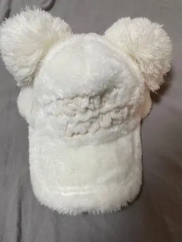 디즈니 캡 팬캡 폼폼 모자 화이트 보아 퍼