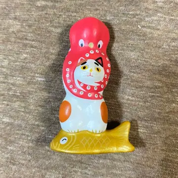 사라 인형 고양이 문어 도미 탄 고양이 문어(삼색) 가챠가챠