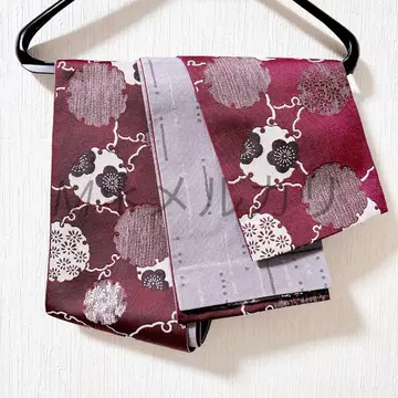 한 폭 후쿠로 오비 팥색 유카타 기모노 일본 의류