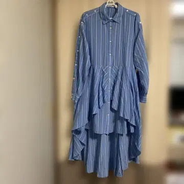 SNIDEL 피쉬테일 셔츠 원피스 블루 사이즈 1