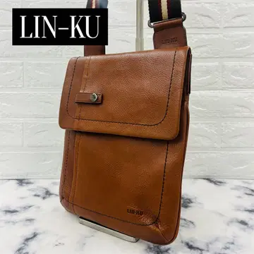 [ LIN-KU ] 링크 린쿠 숄더백 사코슈 가죽 천연 가죽 브라운