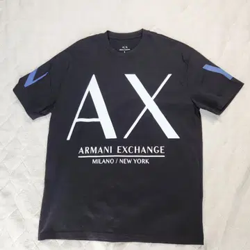 [ 컨디션 최상 ] ARMANI EXCHANGE 빅 로고 블랙 T셔츠