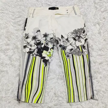 저스트 카발리 꽃무늬 팬츠 사브리나 카프리 L