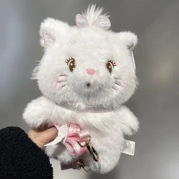 디즈니 마리 봉제 인형 백 파우치