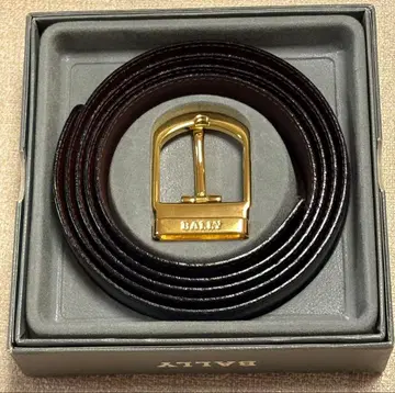 BALLY 빈티지 다크 브라운 벨트 골드 버클