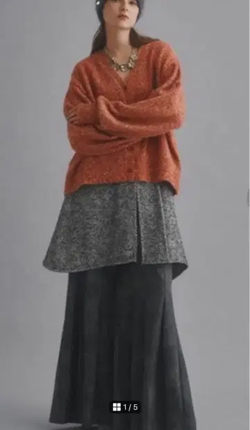 seyto 헤링본 트위드 비대칭 플레어 스커트 완판템