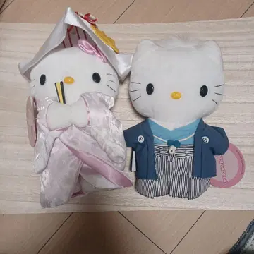 헬로키티 & 다니엘 웨딩 페어 봉제 인형 (일본 의류)