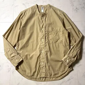 MHL. 마가렛호웰 밴드 카라 긴팔 셔츠 M 베이지