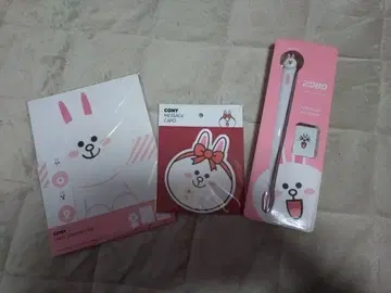 [ 미사용 ] LINE프렌즈 코니 칫솔 레터 세트 메시지 카드