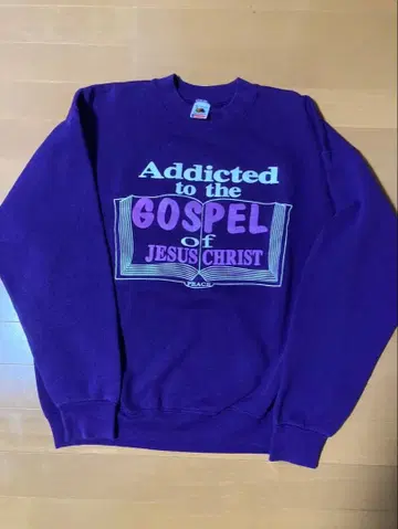 [90s USA제] FRUIT OF THE LOOM 맨투맨 XL 보라색