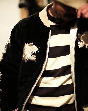 리얼맥코이 BC24101 BUCOSTRIPE RACINGJERSEY