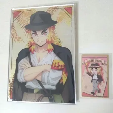 렌고쿠 쿄쥬로 A상 아크릴 보드 C상 카드 색지 귀멸의 칼날 선샤인 시티