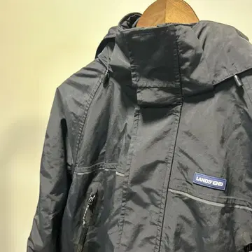 LAND'S END 랜즈엔드 블랙 나일론 자켓 롱 기장