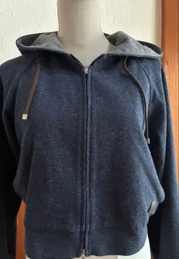 MORABITO BLANC 네이비 후드티 38 (라메 믹스)