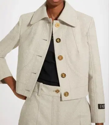 PATOU 아이보리 오가닉 코튼 자켓 34 커버 포함