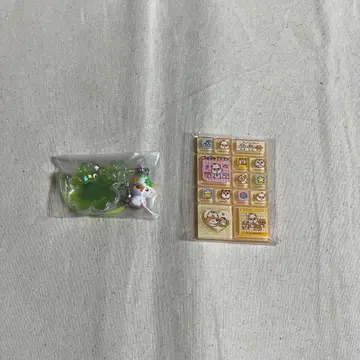 산리오 헤이세이 여자아이 클로버 스트랩 미니 타일 씰 코로코로쿠리린