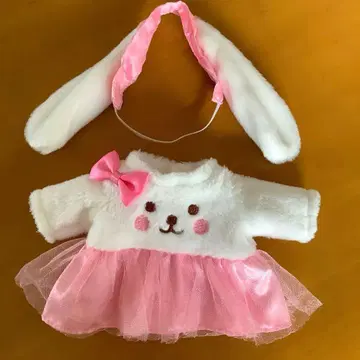 멜짱 축 처진 귀 토끼 원피스와 헤어밴드