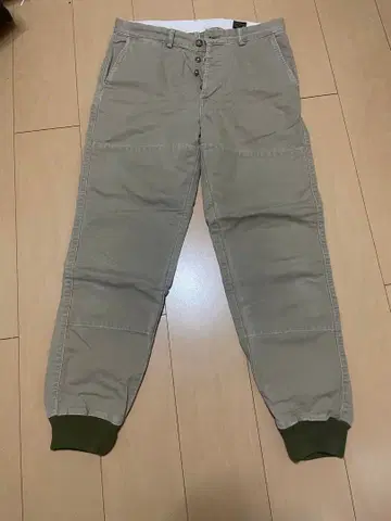 orslow 오어슬로우 밑단 리브 밀리터리 팬츠 사이즈 2 일본제 베이지