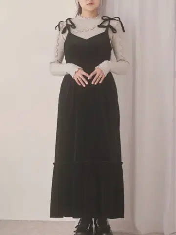 merry jenny 아시메 ribbon 벨로아 원피스