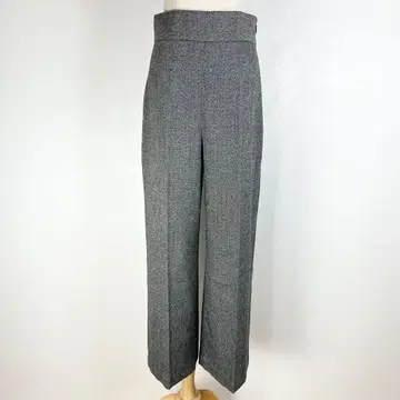 새상품급 자라 우먼 ZARA 헤링본 하이웨스트 와이드 팬츠 그레이 S