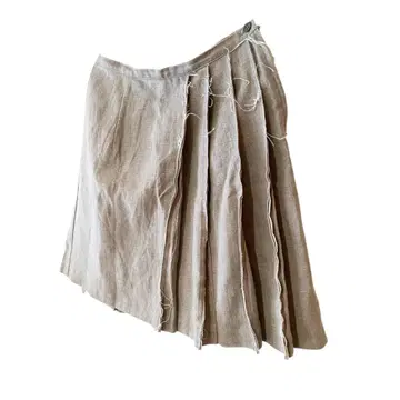 00s 신이치로 아라카와 아카이브 올풀림 가공 린넨 스커트