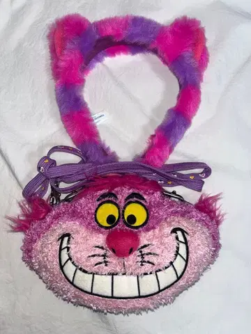 [레어품] 체셔 고양이 머리띠 파우치 세트