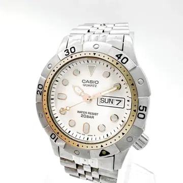 CASIO 가동품 쿼츠 다이버 워치 회전 베젤 빈티지