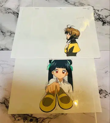 카드캡터 사쿠라 애니메이션 셀화 사쿠라, 리 샤오랑 2장 세트