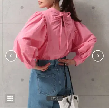 프레디에뮤 핑크 백리본 셔츠